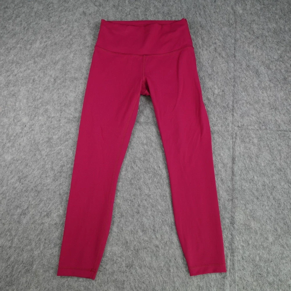 Lululemon Leggings Women 8 Pink Wunder Train High Rise Tight Yoga Run Gym